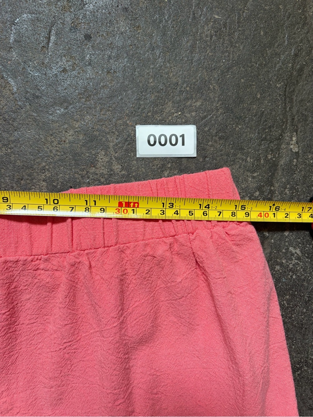 Women's Linen Coral Elastic-Waist Shorts - Picture 5 of 6
